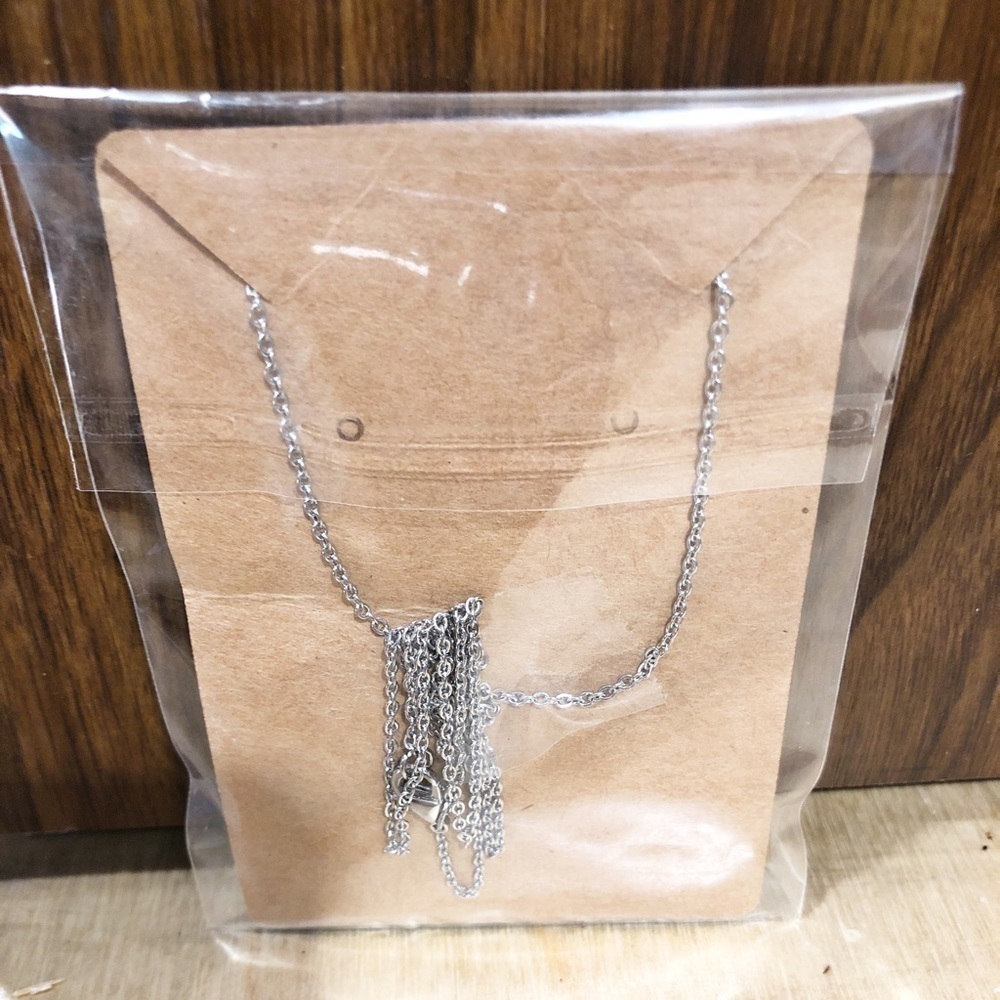 New Handmade Moonstone Mermaid Charm Silver 24 inch Chain Necklace - Picture 5 of 5